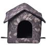 hdee Cat Houses - Warm Waterproof Outdoor House Cat Shelter, Oxford Cloth Home for Pets Sleeping in Garages, Porches, Barns, Balconies, Corridors at Home