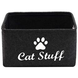 Geyecete Dog Apparel & Accessories/Dog Toys/Pet Supplies Storage Basket/Bin with Handles, Collapsible & Convenient Storage Solution for Office, Bedroom, Closet, Toys, Laundry