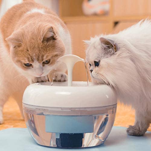 ILLUWA Apple-Shaped Cat Water Fountain, Pet Water Fountain, Cat Water Dispenser, Dog Water Bowl Dispenser, Dog Water Fountain, Cat Fountain Water Bowl, Water Fountain for Cats, Cat Drinking Fountains