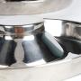 YUNDING 2 Puppy Stainless Steel Dog Bowl Easy Clean Water Food Pet Bowl Safe Durable Silver Dog Dish, for Small Medium Large Dogs/1200 Ml(Size:S)