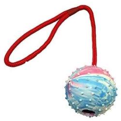 ljfjf Pet Molar Rod, Rubber Ball, Molar, Bite Resistant, Drawstring, Solid Bouncy Ball, Pet Toy 7cm (Color : -)