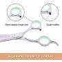LovinPet Pet Grooming Scissors Professional Dog Cat Grooming Shears with Round Blunt Tip Stainless Steel, Dog Curved Scissors for Grooming Cats Dogs Grooming Tools & Set