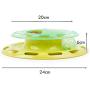 HYSUNG Pet Dog Cat Training Toy Tool Cats Interactive Smart Toys Feeder Creative Double Layer Rotary Feeding Toys with Ball