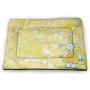 Kids Pet Mat for Crate Rabbit on The Grass with Bee and Butterfly Birds Flowers Children Cartoon Fun Design Pet Mats for Food and Water Multicolor