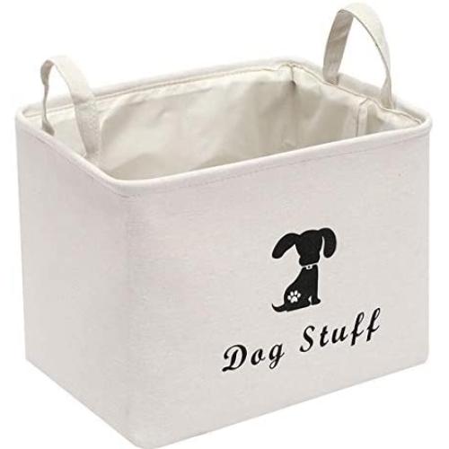 Brabtod Polyester Dog Toy Basket and Dog Toy Box, Puppy Toy Basket Organizer - Perfect for organizing pet Toys, Blankets, leashes, Towel and Dog Stuff