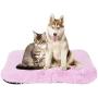 Poohoo Soft Plush Dog Bed,Dog Crate Bed Pet Cushion Pet Pillow Bed Washable,Non-Slip Crate Dog Bed Crate Mat Pet Bed for Medium Large Dogs