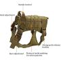 TOTTPED Tactical Dog Vest- for Various Training Service Dogs- with Traction Handle and Metal Buckle Belt Clip- Adjustable Chest Strap Hunting Vest