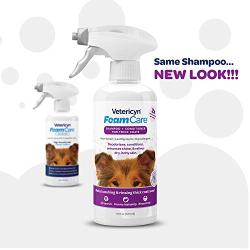 FoamCare Pet Shampoo for Thick Coats by Vetericyn | Promotes Healthy Skin and Coat - Hypoallergenic with Aloe - Cleans, Moisturizes, and Conditions – Instant Foam Shampoo – 16-ounce