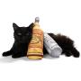 Twin Critters Organic Silvervine Catnip KittiKocktail Liquor Bottle Refillable Plush 2-Pack for Cats & Kittens No Artificial Ingredients - More Powerful Than Catnip - Great Gift for Cocktail drin
