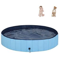 MorTime Foldable Dog Pool Portable Pet Bath Tub Large Indoor & Outdoor Collapsible Bathing Tub for Dogs and Cats