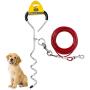 Downtown Pet Supply Premium Steel Spiral Dog Tie - Out Stake with Cable (10ft, 20ft, 30ft)