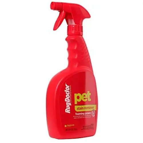 Rug Doctor Pet Stain Remover Spray Permanently Eliminates Odors Pro Enzymatic Technology Activates via Foaming Power, 24 Ounce