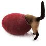 Kivikis Cat Bed, House, Cave, Nap Cocoon, Igloo, 100% Handmade from Sheep Wool (XL 17-26 pounds cat, Dark Gray) (L for 6-8 kg,12-18 pounds cat, Burgundy Dark)