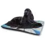 DayDayFun Hockey Cute Pet Mat Grungy Retro Style Halftone Background with a Goaltender Figure in Circle Non-Slip Dog Pads Pale Blue Black White DayDayFun Hockey Cute Pet Mat Grungy Retro Style Halftone Background with a Goaltender Figure in Circle Non-Slip Dog Pads Pale Blue Black White