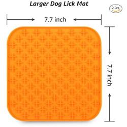 Dog Treat Mat Puppy Lick Mats for Dogs 55 Suction Cups Slow Feeder Cat Bowls Lick Pad for Large Dogs Pet Licking Mat for Anxiety Bathing Grooming Training, 2 Pack