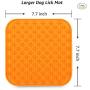 Dog Treat Mat Puppy Lick Mats for Dogs 55 Suction Cups Slow Feeder Cat Bowls Lick Pad for Large Dogs Pet Licking Mat for Anxiety Bathing Grooming Training, 2 Pack