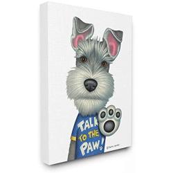 Stupell Industries Sassy Scotty Dog Talk to The Paw Quote Family Pet Wall Art, 16 x 20, White