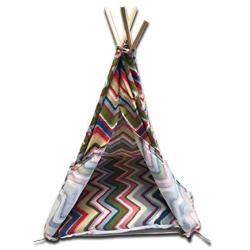 long rich Portable Pet Teepee Pet Tents & Pet House with Removable Cushion for Puppy & Kitty Cat, by Happycare Textiles