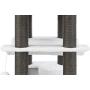 Royal Pet Club Lucano Cream/Gray Cat Tower with Scratching Posts, Condo, Hammock, Platform, Removable Cushions, Dangling Pom-Poms (44722)