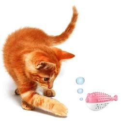 Cat Toothbrush Toy, Catnip Toys for Cats, Cat Toys with Catnip, Silicone Fish Toys Pet Molar Stick Cat Teeth Cleaning Brush, Interactive Chew Toy for Pet Cat Kitten