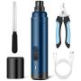 HOMPO Dog Nail Grinder,Upgraded Quiet 2-Speed Rechargeable Electric Pet Nail Trimmer Kit with Dog Nail Clippers & Trimmer Painless Paws File Grooming & Smoothing for Small Medium Large Dogs Cats