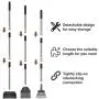 MOICO Dog Pooper Scooper, 3 Pack Upgraded Adjustable Long Handle Metal Tray, Rake and Spade Poop Scoop, Pet Waste Removal Pooper Scooper for Large Medium Small Dogs and Pets