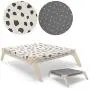 Primetime Petz Pet Lounge, Raised Indoor Pet Bed for Cats or Small Dogs, Reversible Fabric Hammock (Neutral Paint Spots/Crosses) Primetime Petz Pet Lounge, Raised Indoor Pet Bed for Cats or Small Dogs, Reversible Fabric Hammock (Neutral Paint Spots/Crosses)
