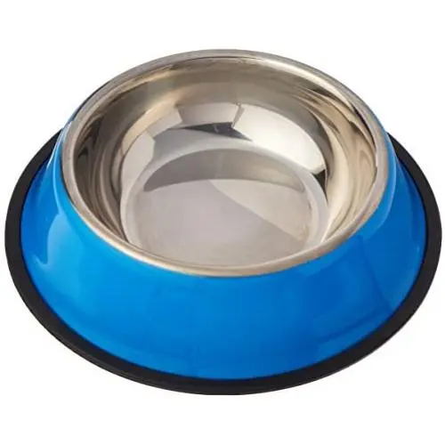 Weebo Pets Blue Stainless Steel No-Tip Food Bowls - Choose Your Size, 4-Ounce to 72-Ounce Weebo Pets Blue Stainless Steel No-Tip Food Bowls - Choose Your Size, 4-Ounce to 72-Ounce