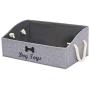 Geyecete Large Dog Toys Storage Bins-Foldable Fabric Trapezoid Organizer Boxes with Cotton Rope Handle,Collapsible Basket for Shelves,Dog Apparel