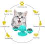 Pawaboo Windmill Cat Toy, Rotating Turntable Teasing Scratch Tickle Hair Brush Molar Massage Cat Toy, Funny Interactive Training Pet Play Ball Toy with Suction Cup Base for Cat Kitty Kitten