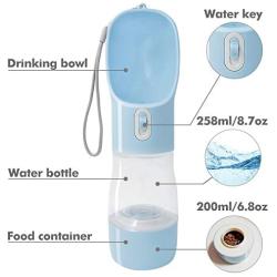 UPGRADE Dog Water Bottle, Leak Proof Portable Water Bowl Dispenser for Walking Traveling, Multifunctional Outdoor Water Dispenser for Dogs and Cats, Lightweight & Convenient