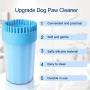 NHXTDWL Dog Paw Cleaner,Upgrade 2 in 1 Dog Paw Cleaner Cup for Cleaning, Massaging, Grooming & Brushing,Dog Brush with Soft Silicone Bristles Portable Pet Feet Cleaner for Medium Dogs (Blue)