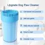 NHXTDWL Dog Paw Cleaner,Upgrade 2 in 1 Dog Paw Cleaner Cup for Cleaning, Massaging, Grooming & Brushing,Dog Brush with Soft Silicone Bristles Portable Pet Feet Cleaner for Medium Dogs (Blue)