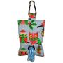 Barkertime Owl with Glitter Dog Poop Bag Dispenser - Made in USA - Great Gift for Dog Owner