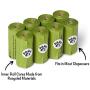 Mochis Paws 100% Compostable Dog Waste Bags, Biodegradable Dog Poop Bags | 8 Rolls/120 Earth Friendly Doggie Bags | Cornstarch Based | Thick, Leak Proof, Odorless | Green Pet Supplies Support Charity