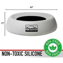 Franklin Pet Supply Travel Pet Silicon Bowl 16oz. - No Spill - BPA Free - Splash Proof - for Water & Food - Travel Smart Design - Portable Car Design - for Cats & Dogs