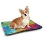 Pet Bed Abstract Waterproof and Machine Washable Colorful Dots Circular Disc Shaped Round Forms Kids Nursery Cute Graphic Print Multicolor