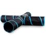 ocijf179 Cat Crinkle Sound 4-Way-Out Tunnel Collapsible Game Pet Nest Supplies with Ball