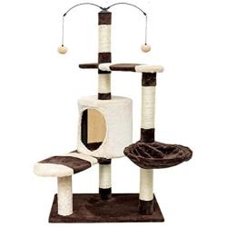 S-Lifeeling Cat Tree Cat Tower Cat Climbing Frame with Cat Litter Sisal Cat Toy with Cat Nest Jumping Platform Crawling Cat Rack (Fish Shape)