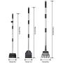 NuLink Poop Scooper for Dogs, Pet Poop Tray, 3pcs Adjustable Stainless Steel Handle Rake, Tray and Spade Set for Dogs Cats Poop Waste Removal