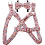 Unique style paws Dog Harness Adjustable Harnesses Durable Hardware with Comfortable Bowtie for Small Medium Large Dogs