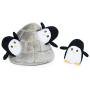 ZippyPaws - Arctic Pals Burrow, Interactive Squeaky Hide and Seek Plush Dog Toy