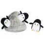 ZippyPaws - Arctic Pals Burrow, Interactive Squeaky Hide and Seek Plush Dog Toy