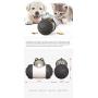 Pet Feeder Toys Swaying Dog and Cat Food Dispensing Pet Treat Leakage Slow Feeder Swing Bear Interactive Chase Toy (Black)
