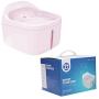 DOGNESS Pet Fountain Cat Water Dispenser Healthy and Hygienic Drinking Fountain 2L Automatic Electric Water Bowl for Dogs, Cats, Birds and Small Animals - Pink