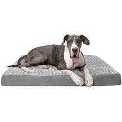 Furhaven Pet - Traditional Orthopedic Foam Mattress Dog Bed and Calming Anti-Anxiety Round Oval Nest Cuddler Dog Bed for Dogs and Cats - Multiple Sizes, Styles, and Colors.