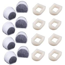 Foam Pre-Filter and Carbon Filter for Petsafe Drinkwell Fountain Stainless Steel 360, Avalon, Pagoda, Seascape and Sedona Water Bowl, Dog and Cat Pet Water Fountain Prefilters(8 Packs)