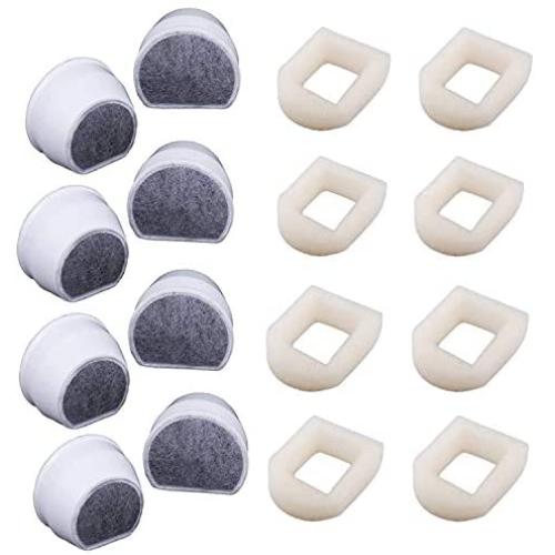 Foam Pre-Filter and Carbon Filter for Petsafe Drinkwell Fountain Stainless Steel 360, Avalon, Pagoda, Seascape and Sedona Water Bowl, Dog and Cat Pet Water Fountain Prefilters(8 Packs)