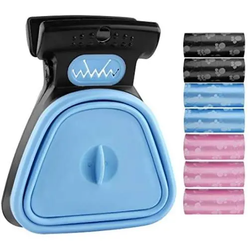 CHRUNONE Dog Pooper Scooper, Portable Dog Scooper Pooper, Sanitary Dog Waste Pick Up, with Bag Dispenser, Dog Leash Clip and Pooper Scooper Bags (Large)