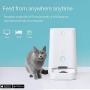 DOGNESS 6L Smart Feed Automatic Cat Feeder, Wi-Fi Enabled Pet Feeder for Cat and Small Dog, Smartphone App for iOS and Android, Portion Control, Fresh Lock System Auto Food Dispenser (White)